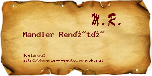 Mandler Renátó névjegykártya